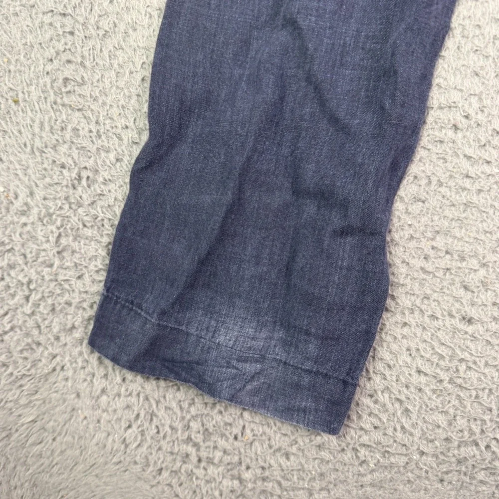 Banana Republic 100% Linen Pants Mens 30x30 Blue Chino Beach Drawstring Straight